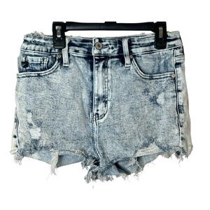 Kancan distressed denim cut off shorts M